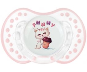 Animaux rigolos Funny : Retro-blanc-rose-tendre classique Tétine embout Lovi Dynamic