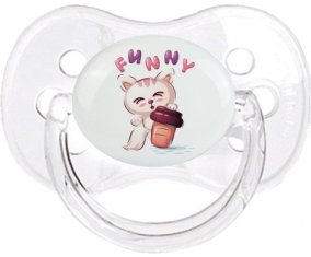 Animaux rigolos Funny : Transparent classique Tétine embout cerise