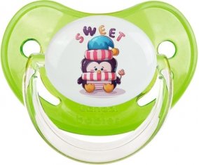 Animaux rigolos Sweet : Vert classique Tétine embout physiologique