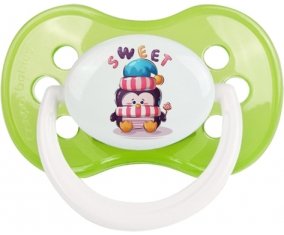 Animaux rigolos Sweet : Vert classique Tétine embout anatomique