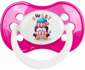 Animaux rigolos Sweet : Rose foncé classique Tétine embout anatomique