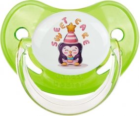 Animaux rigolos Sweet cake : Vert classique Tétine embout physiologique