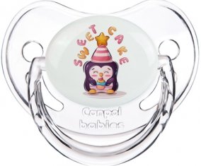 Animaux rigolos Sweet cake : Transparent classique Tétine embout physiologique