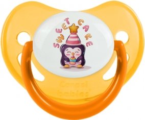 Animaux rigolos Sweet cake : Jaune phosphorescente Tétine embout physiologique