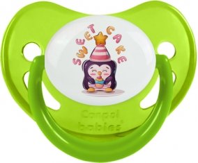 Animaux rigolos Sweet cake : Vert phosphorescente Tétine embout physiologique