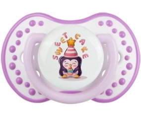 Animaux rigolos Sweet cake : Blanc-mauve classique Tétine embout Lovi Dynamic