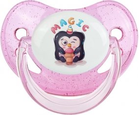Animaux rigolos Magic : Rose à paillette Tétine embout physiologique