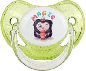 Animaux rigolos Magic : Vert à paillette Tétine embout physiologique