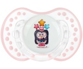 Animaux rigolos Pinguin appareil photo : Retro-blanc-rose-tendre classique Tétine embout Lovi Dynamic