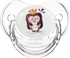 Animaux rigolos Pinguin lettre cœur : Transparent classique Tétine embout physiologique