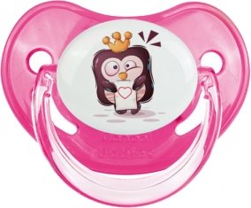 Animaux rigolos Pinguin lettre cœur : Rose classique Tétine embout physiologique