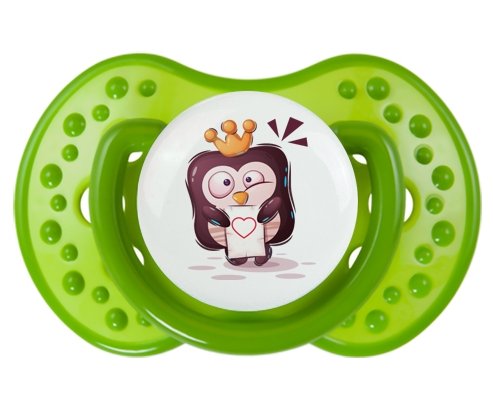 Animaux rigolos Pinguin lettre cœur : Vert classique Tétine embout Lovi Dynamic