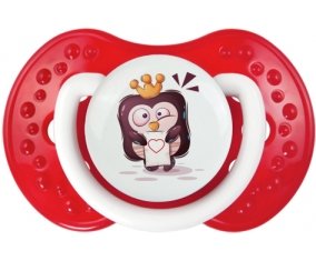 Animaux rigolos Pinguin lettre cœur : Blanc-rouge classique Tétine embout Lovi Dynamic