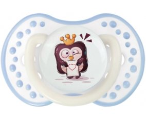 Animaux rigolos Pinguin lettre cœur : Blanc-cyan classique Tétine embout Lovi Dynamic