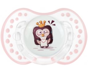 Animaux rigolos Pinguin lettre cœur : Retro-blanc-rose-tendre classique Tétine embout Lovi Dynamic