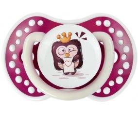 Animaux rigolos Pinguin lettre cœur : Fuchsia phosphorescente Tétine embout Lovi Dynamic