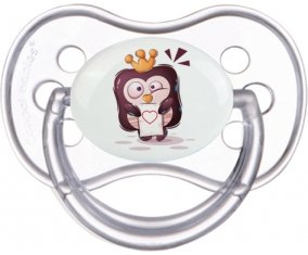 Animaux rigolos Pinguin lettre cœur : Transparente classique Tétine embout anatomique