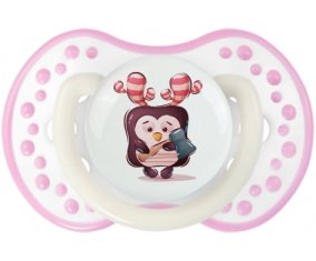 Animaux rigolos Pinguin marteau : Blanc-rose phosphorescente Tétine embout Lovi Dynamic