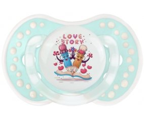 Animaux rigolos Love story : Retro-turquoise-lagon classique Tétine embout Lovi Dynamic