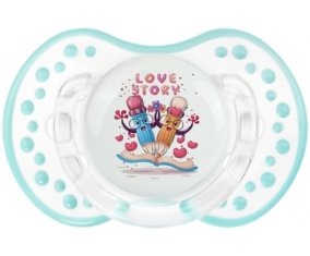 Animaux rigolos Love story : Retro-blanc-lagon classique Tétine embout Lovi Dynamic