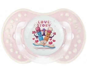 Animaux rigolos Love story : Retro-rose-tendre classique Tétine embout Lovi Dynamic