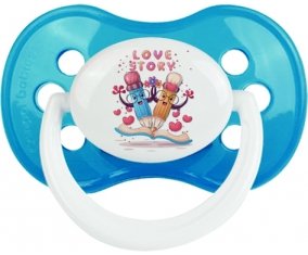 Animaux rigolos Love story : Cyan classique Tétine embout anatomique