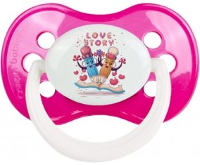 Animaux rigolos Love story : Rose foncé classique Tétine embout anatomique