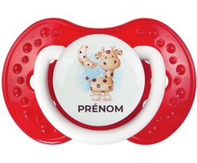 Animaux rigolos Girafe : Blanc-rouge classique Tétine embout Lovi Dynamic