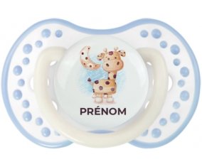 Animaux rigolos Girafe : Blanc-cyan classique Tétine embout Lovi Dynamic