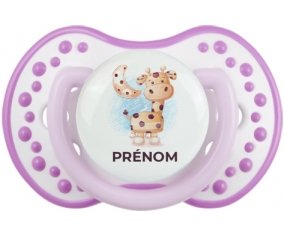 Animaux rigolos Girafe : Blanc-mauve classique Tétine embout Lovi Dynamic