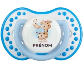 Animaux rigolos Girafe : Blanc-bleu phosphorescente Tétine embout Lovi Dynamic