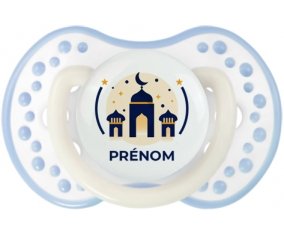 Islam mosqué avec prénom design-1 : Blanc-cyan classique Tétine embout Lovi Dynamic
