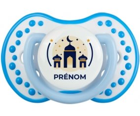 Islam mosqué avec prénom design-1 : Blanc-bleu phosphorescente Tétine embout Lovi Dynamic