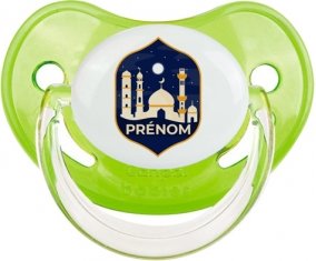 Islam mosqué avec prénom design-2 : Vert classique Tétine embout physiologique