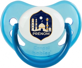 Islam mosqué avec prénom design-2 : Bleue phosphorescente Tétine embout physiologique