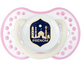 Islam mosqué avec prénom design-2 : Blanc-rose phosphorescente Tétine embout Lovi Dynamic