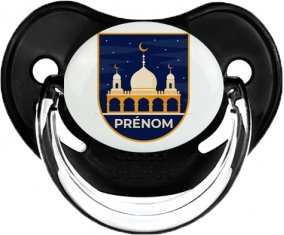 Islam mosqué avec prénom design-3 : Noir classique Tétine embout physiologique