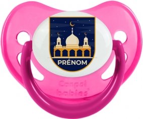 Islam mosqué avec prénom design-3 : Rose phosphorescente Tétine embout physiologique