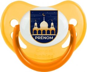 Islam mosqué avec prénom design-3 : Jaune phosphorescente Tétine embout physiologique