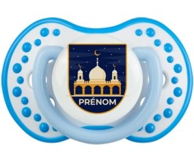 Islam mosqué avec prénom design-3 : Blanc-bleu phosphorescente Tétine embout Lovi Dynamic
