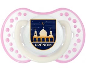 Islam mosqué avec prénom design-3 : Blanc-rose phosphorescente Tétine embout Lovi Dynamic