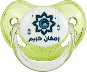 Islam ramadhan kareem design-4 : Vert à paillette Tétine embout physiologique