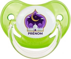 Islam mosqué avec prénom design-4 : Vert classique Tétine embout physiologique