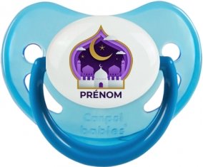 Islam mosqué avec prénom design-4 : Bleue phosphorescente Tétine embout physiologique