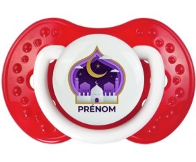 Islam mosqué avec prénom design-4 : Blanc-rouge classique Tétine embout Lovi Dynamic