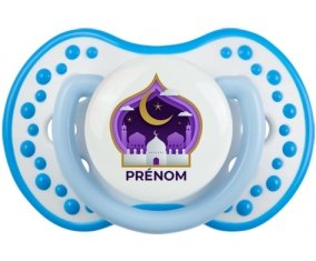 Islam mosqué avec prénom design-4 : Blanc-bleu phosphorescente Tétine embout Lovi Dynamic
