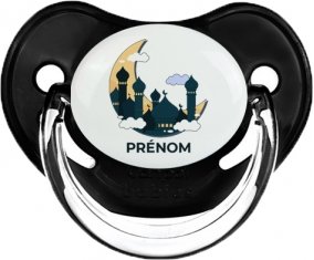 Islam mosqué avec prénom design-5 : Noir classique Tétine embout physiologique
