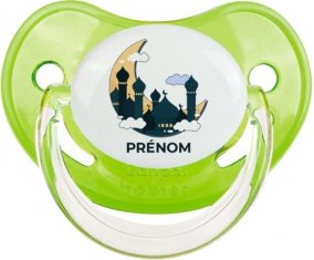 Islam mosqué avec prénom design-5 : Vert classique Tétine embout physiologique