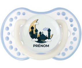 Islam mosqué avec prénom design-5 : Blanc-cyan classique Tétine embout Lovi Dynamic