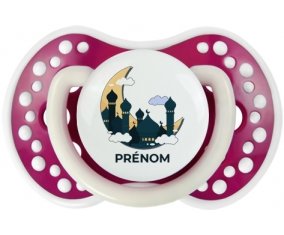 Islam mosqué avec prénom design-5 : Fuchsia phosphorescente Tétine embout Lovi Dynamic